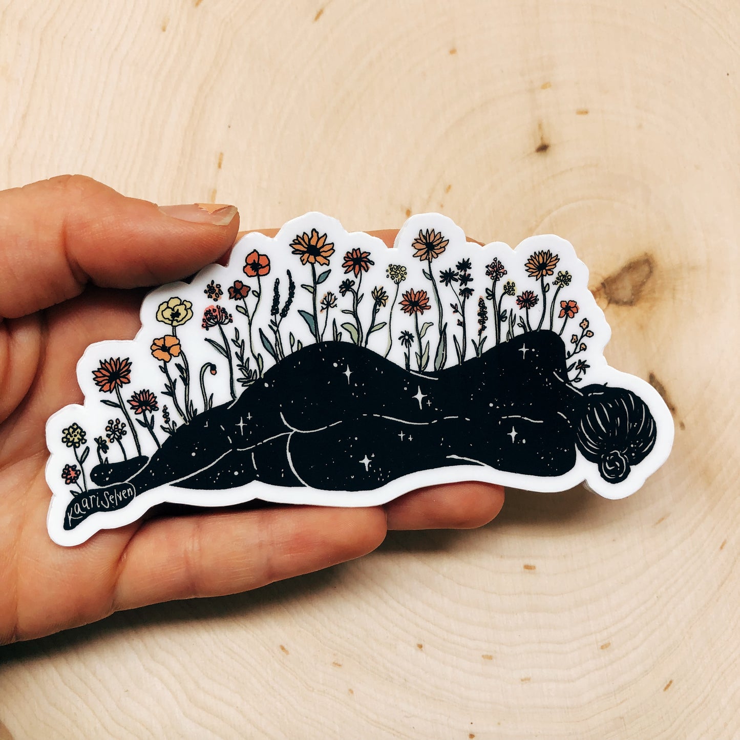 She Grows Vinyl Sticker