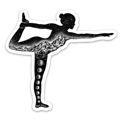 Yoga Pose V Vinyl Sticker