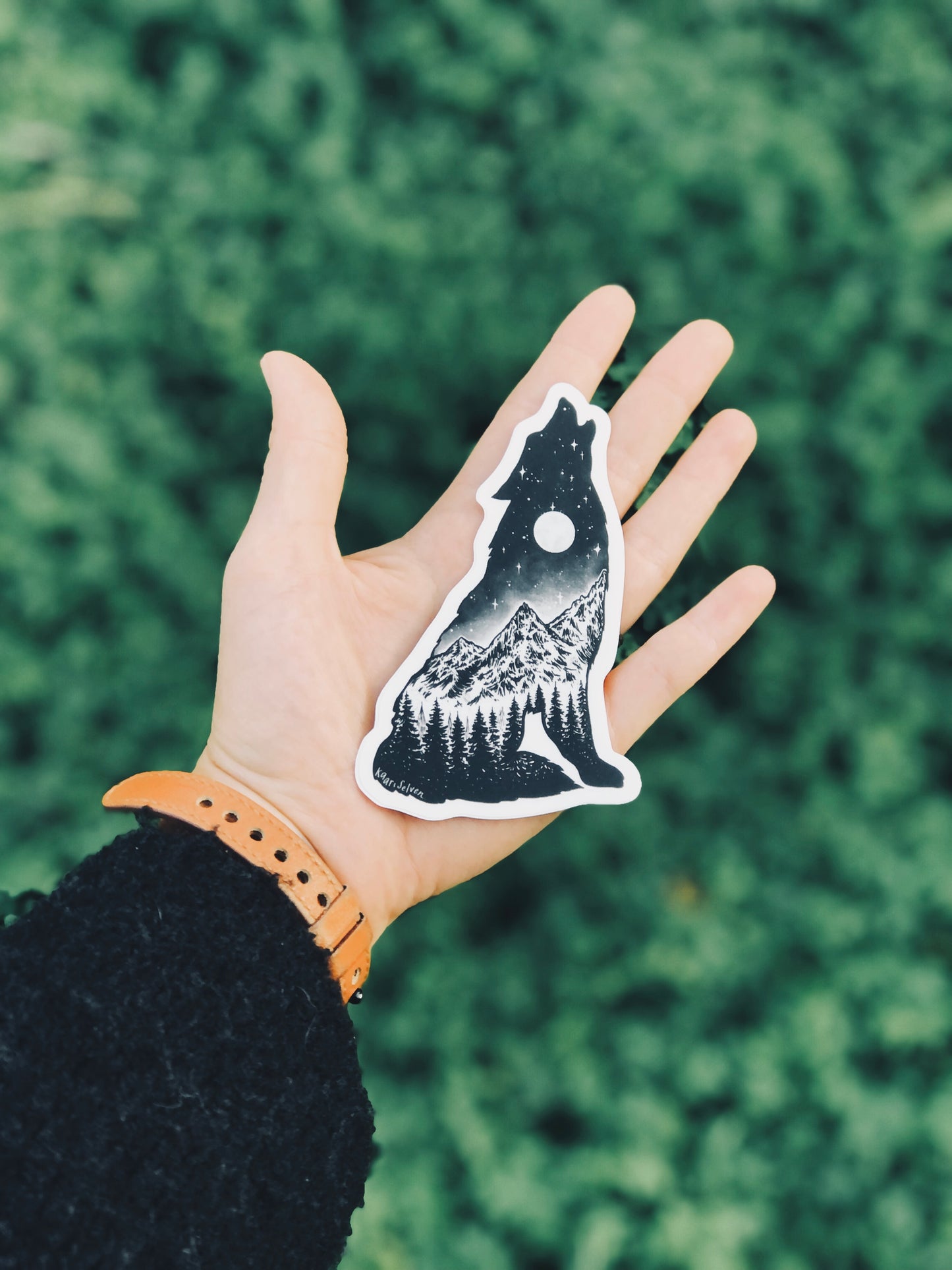 Mountain Wolf Vinyl Sticker