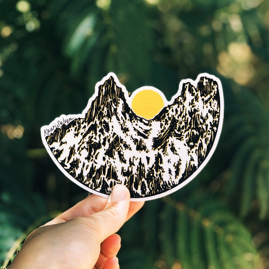 Mountain Sun Vinyl Sticker