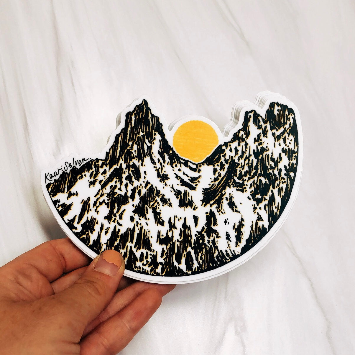 Mountain Sun Vinyl Sticker