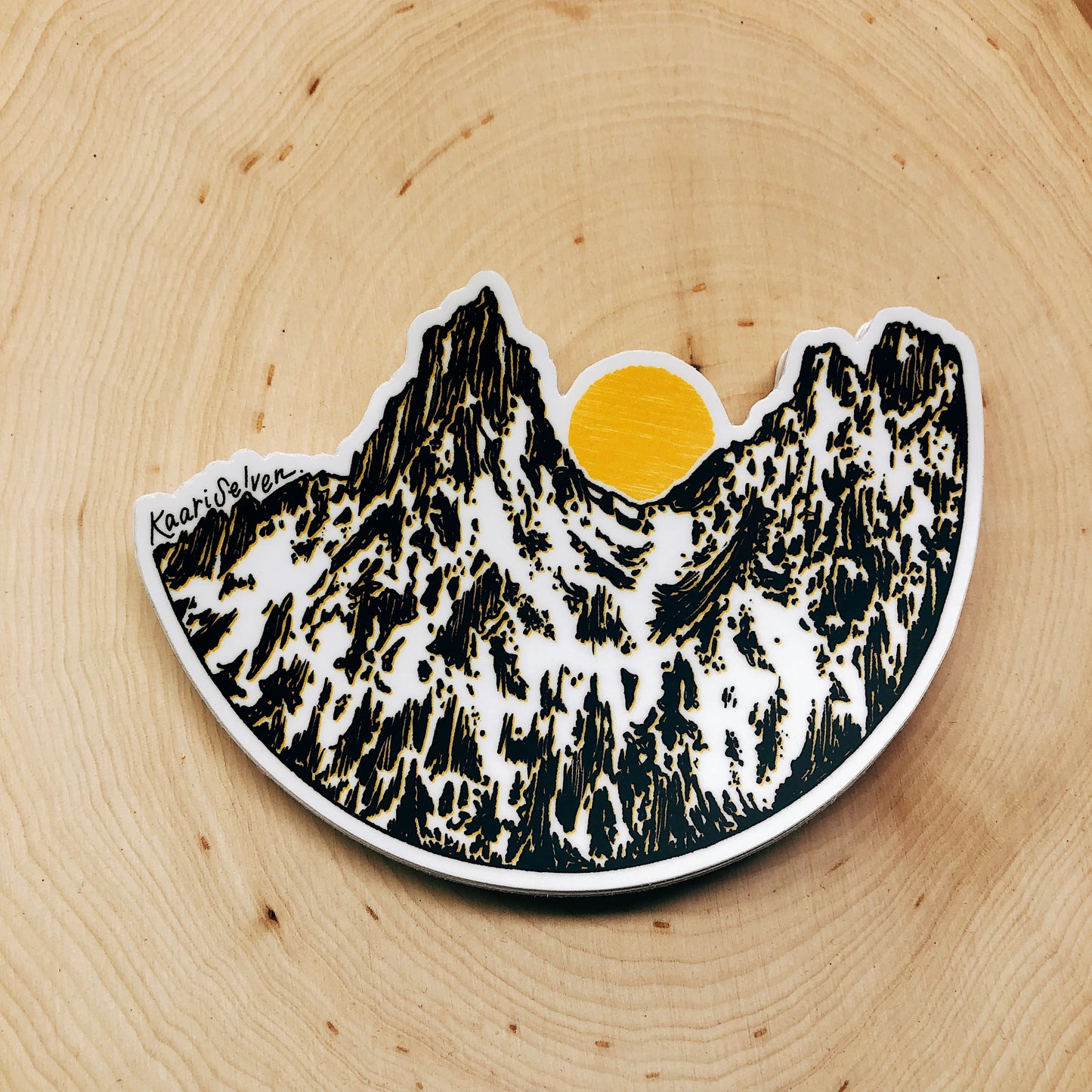 Mountain Sun Vinyl Sticker