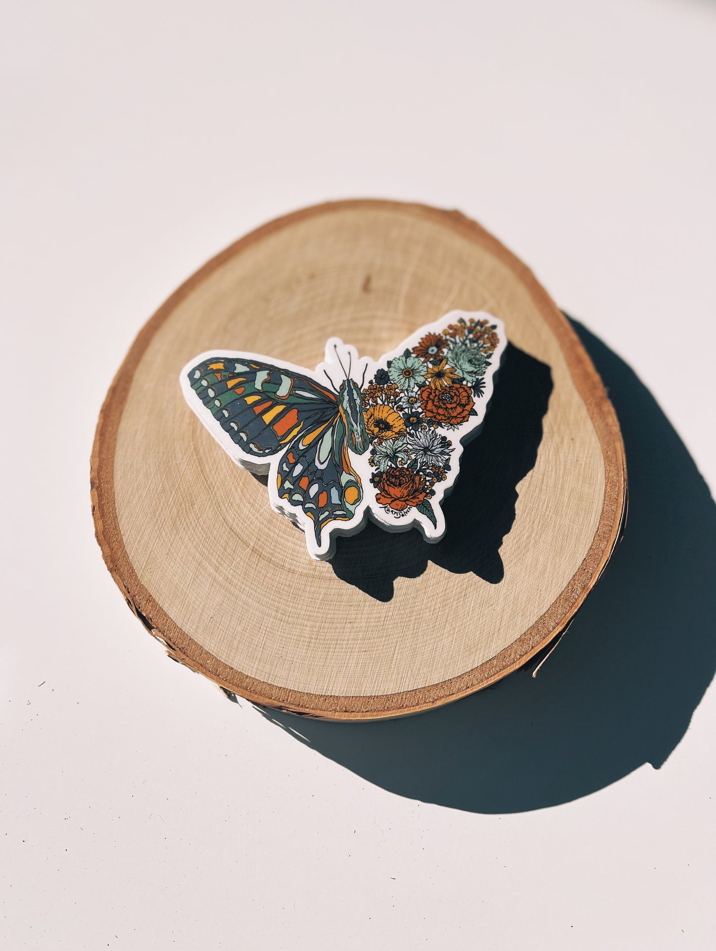Blooming Butterfly Vinyl Sticker