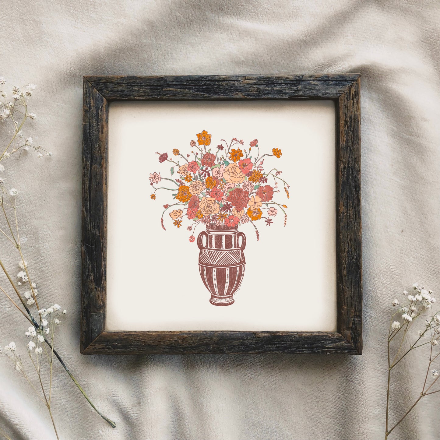 Floral Amphora Art Print