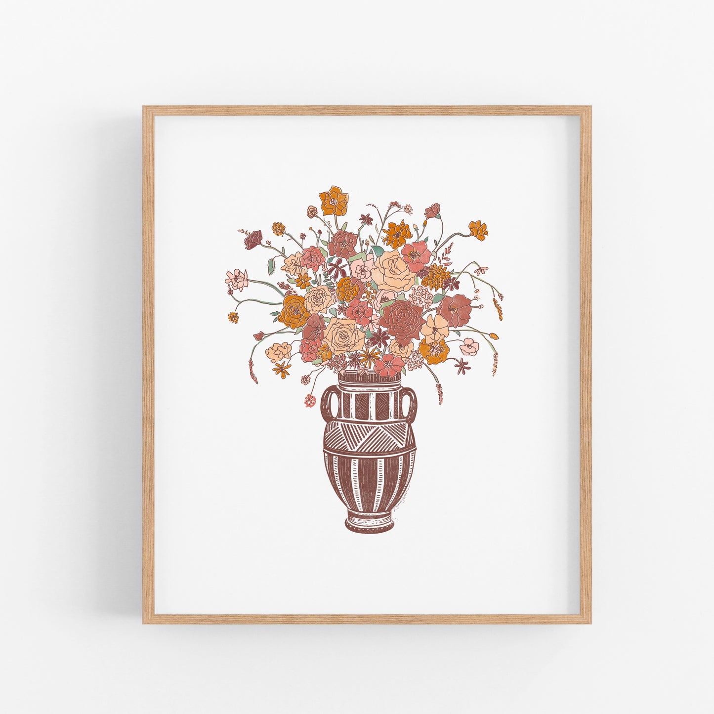 Floral Amphora Art Print