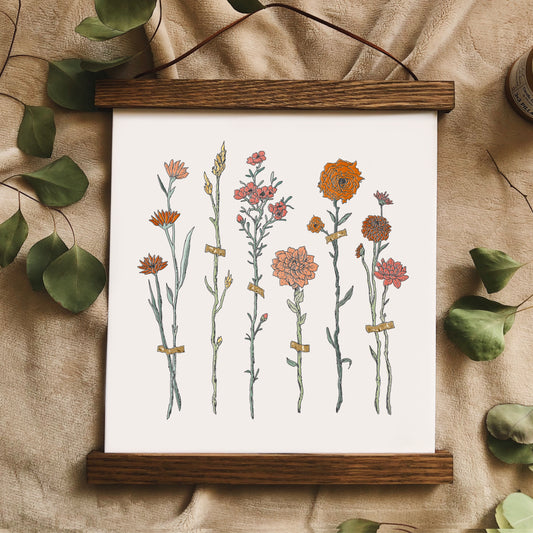 Flower Cuttings Art Print