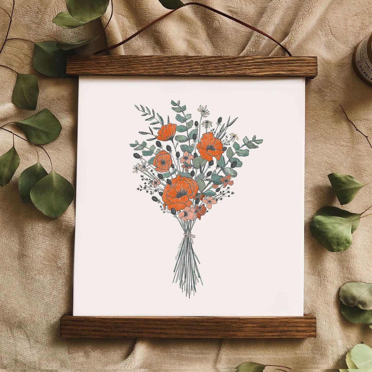 Poppy Bouquet Art Print
