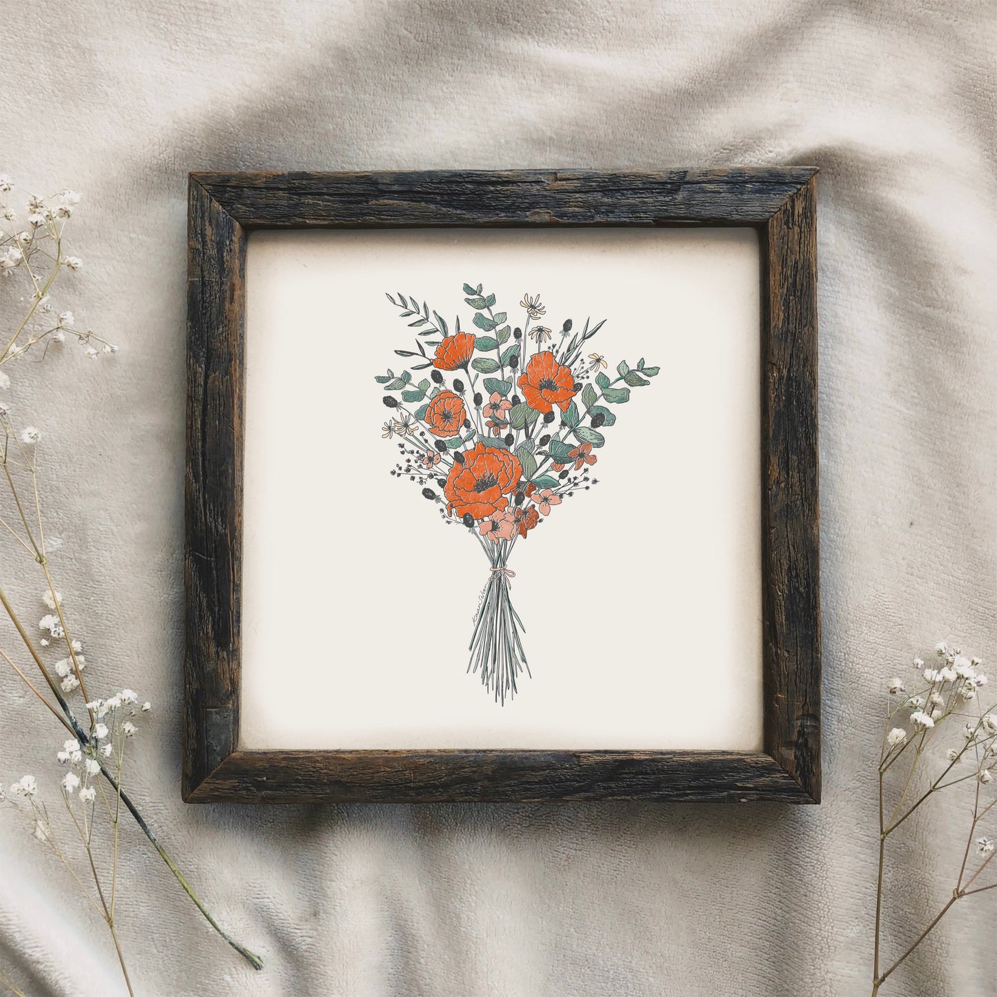 Poppy Bouquet Art Print
