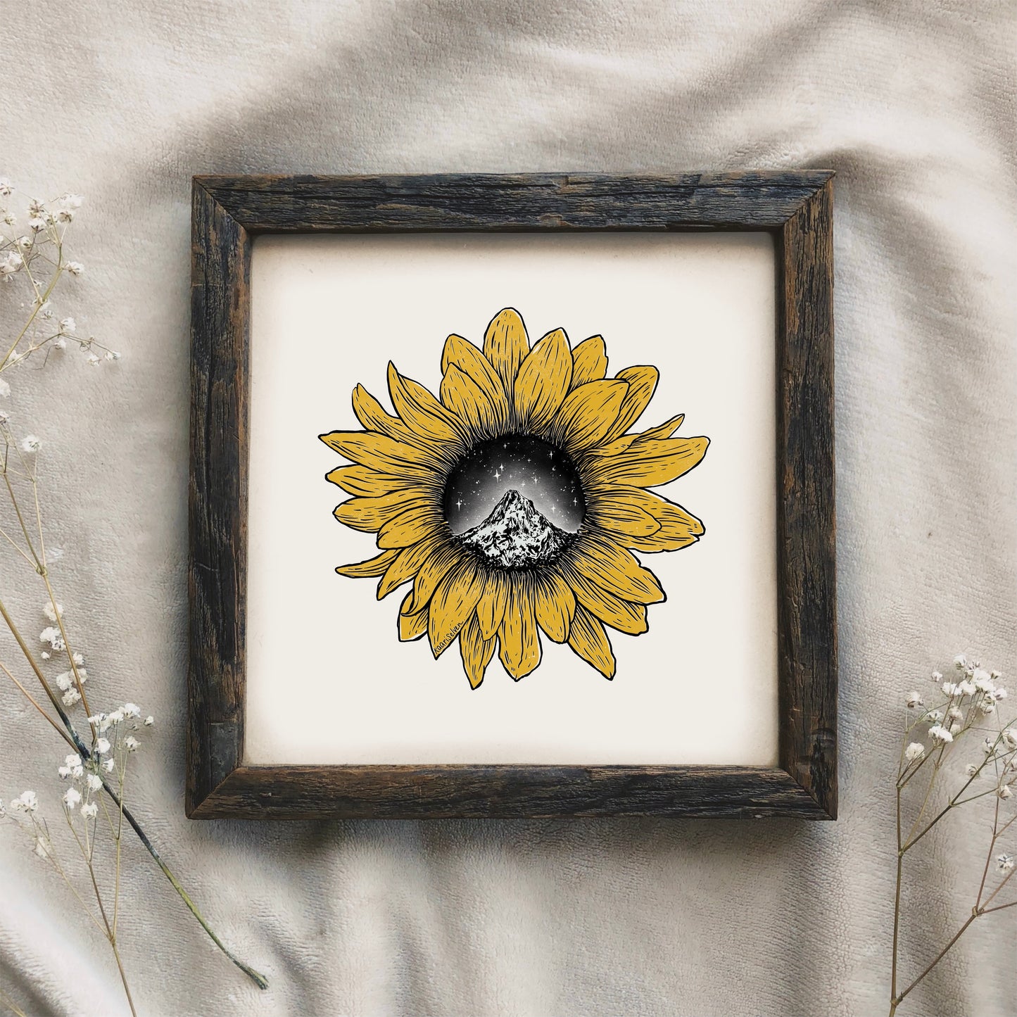 Mountain Sunflower in Yellow Limited Edition Art Print