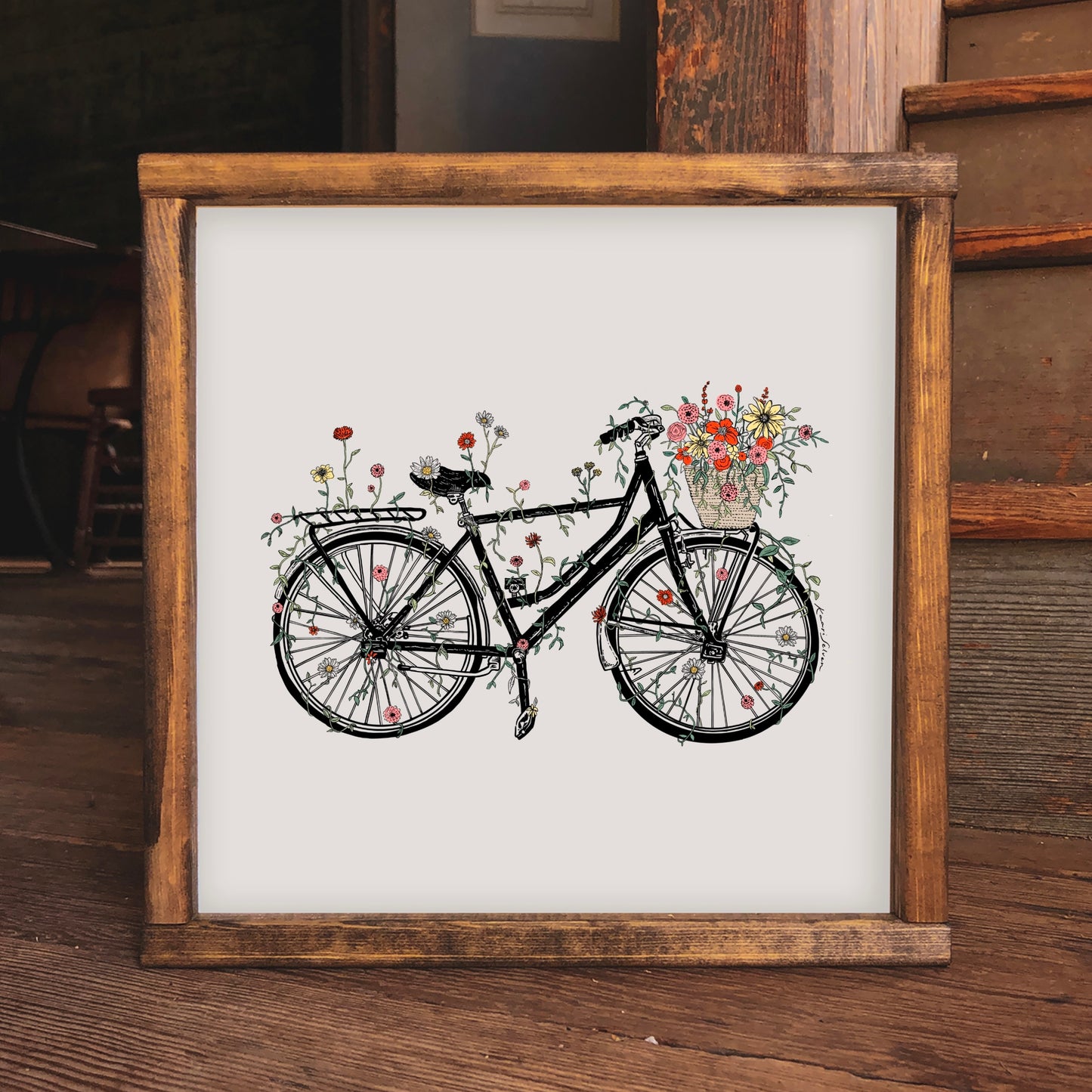 Bicycle Blossoms Art Print