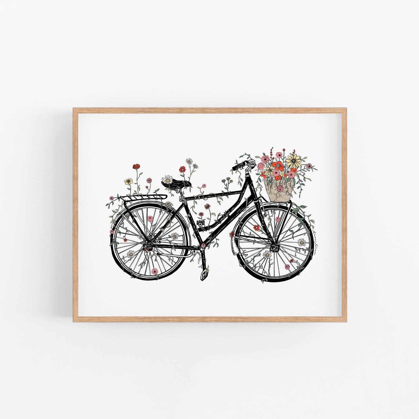 Bicycle Blossoms Art Print