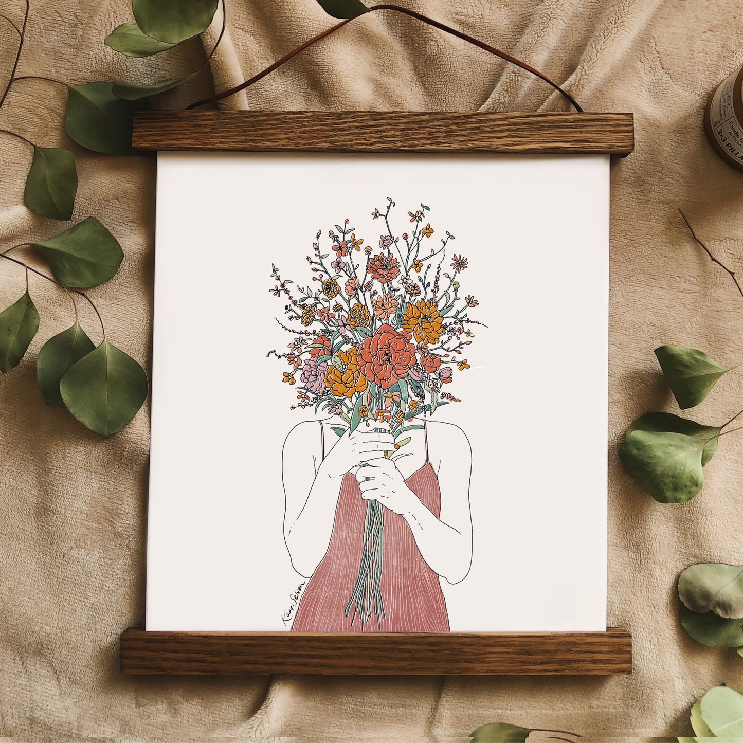 Flower Face Art Print