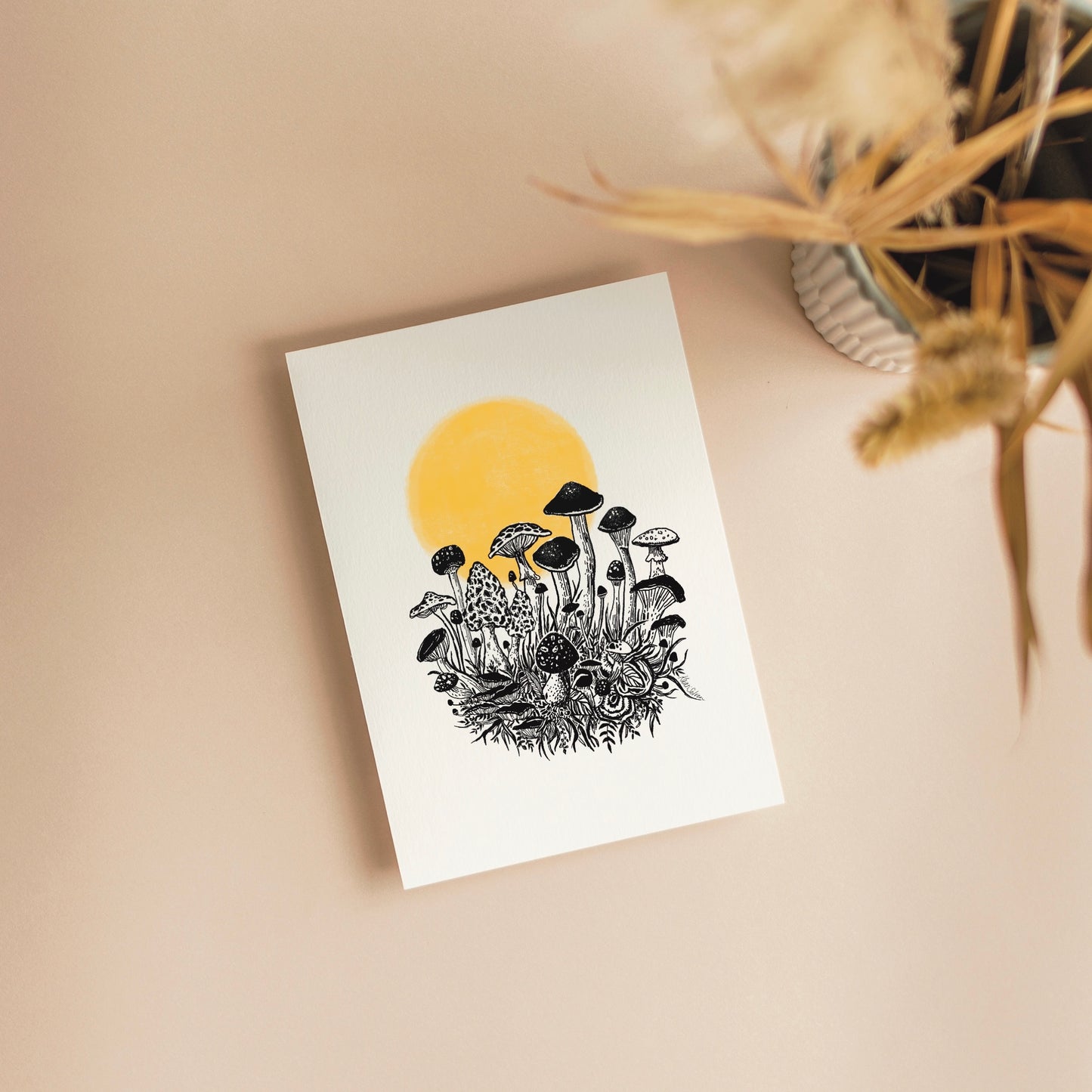 Mushroom Dawn Greeting Card