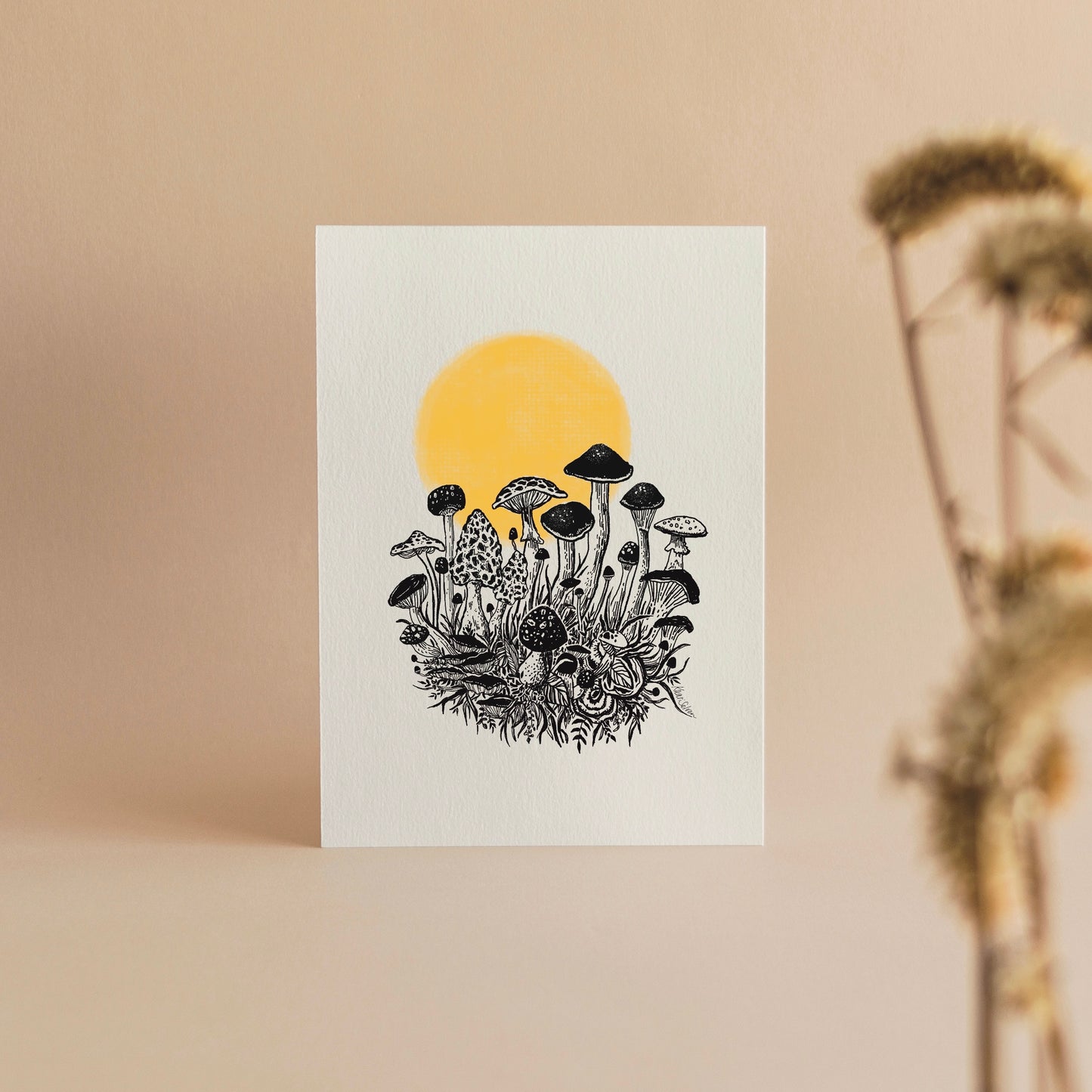 Mushroom Dawn Greeting Card