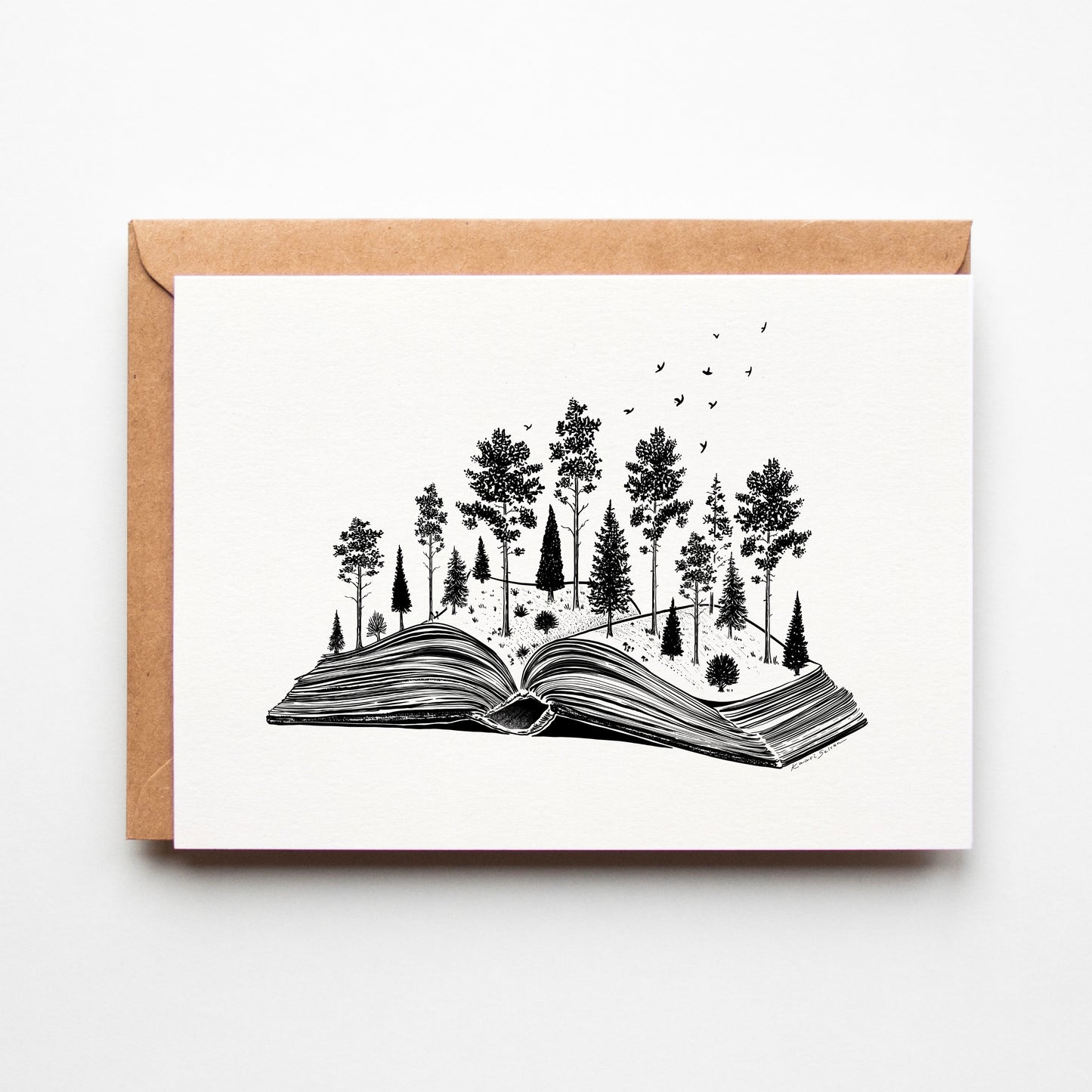 Forested Book Greeting Card