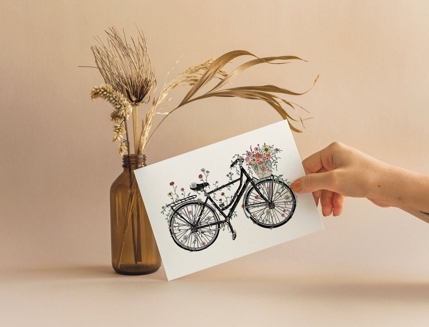 Bicycle Blossoms Greeting Card