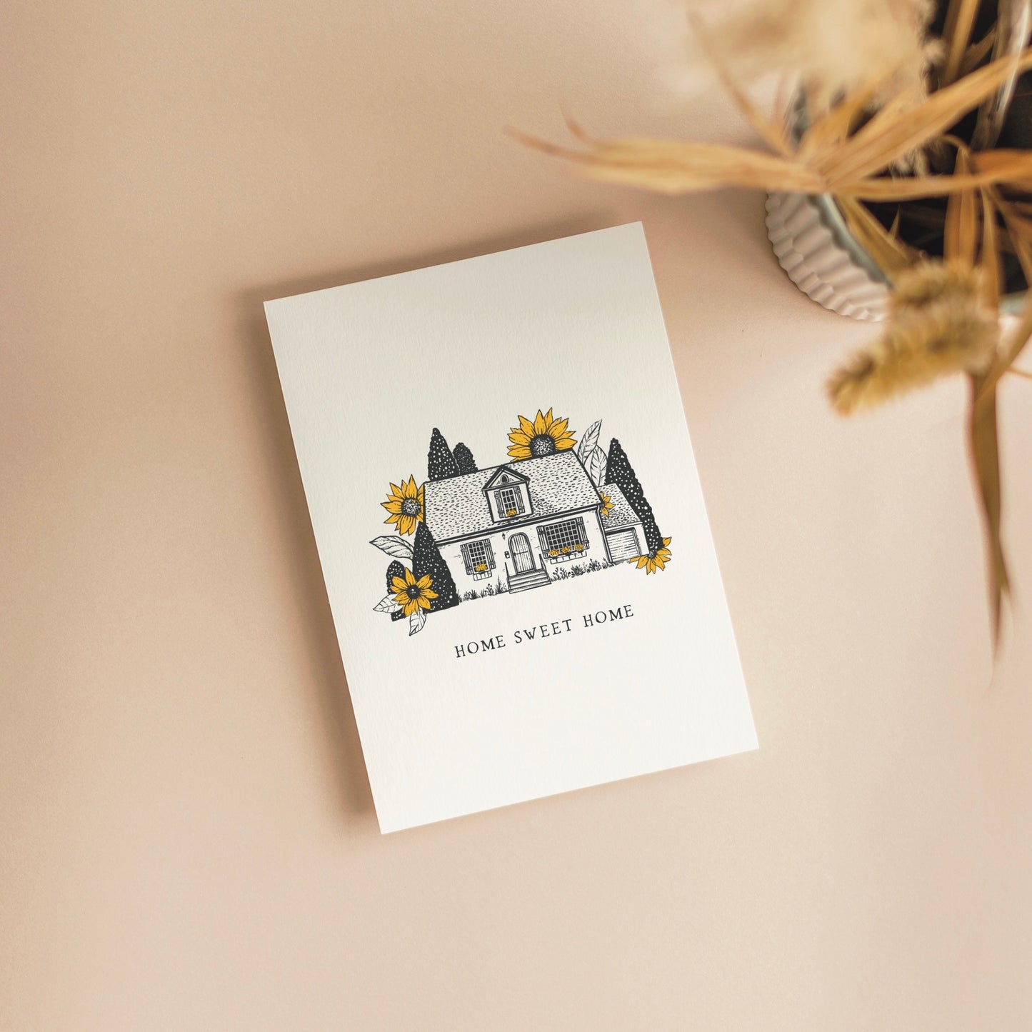Home Sweet Home Sunflowers Greeting Card