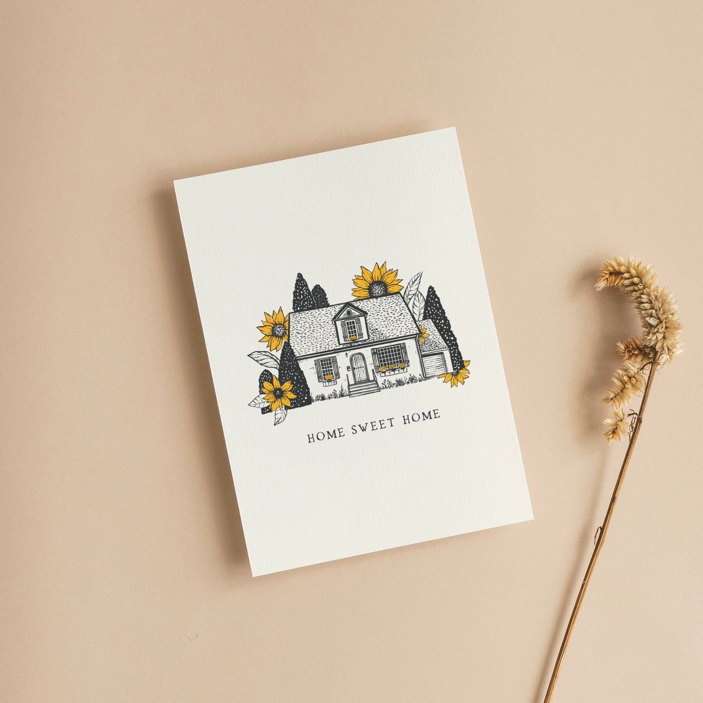 Home Sweet Home Sunflowers Greeting Card