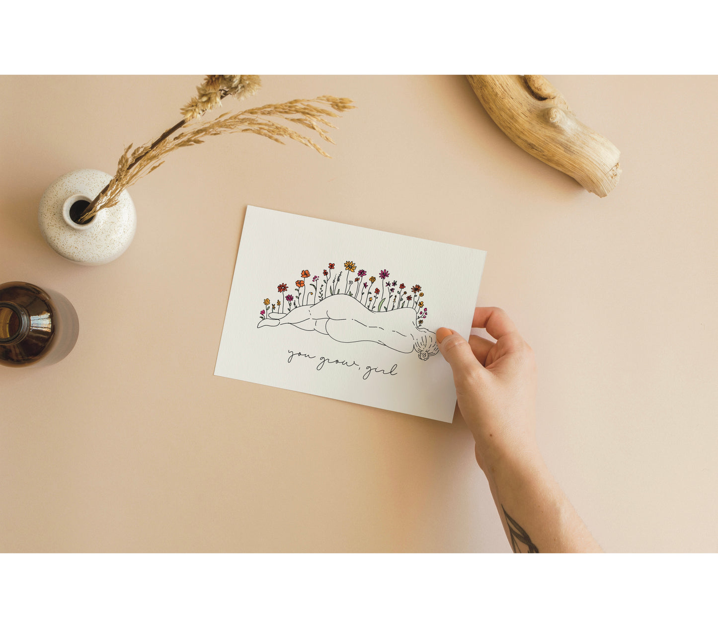 You Grow Girl Greeting Card