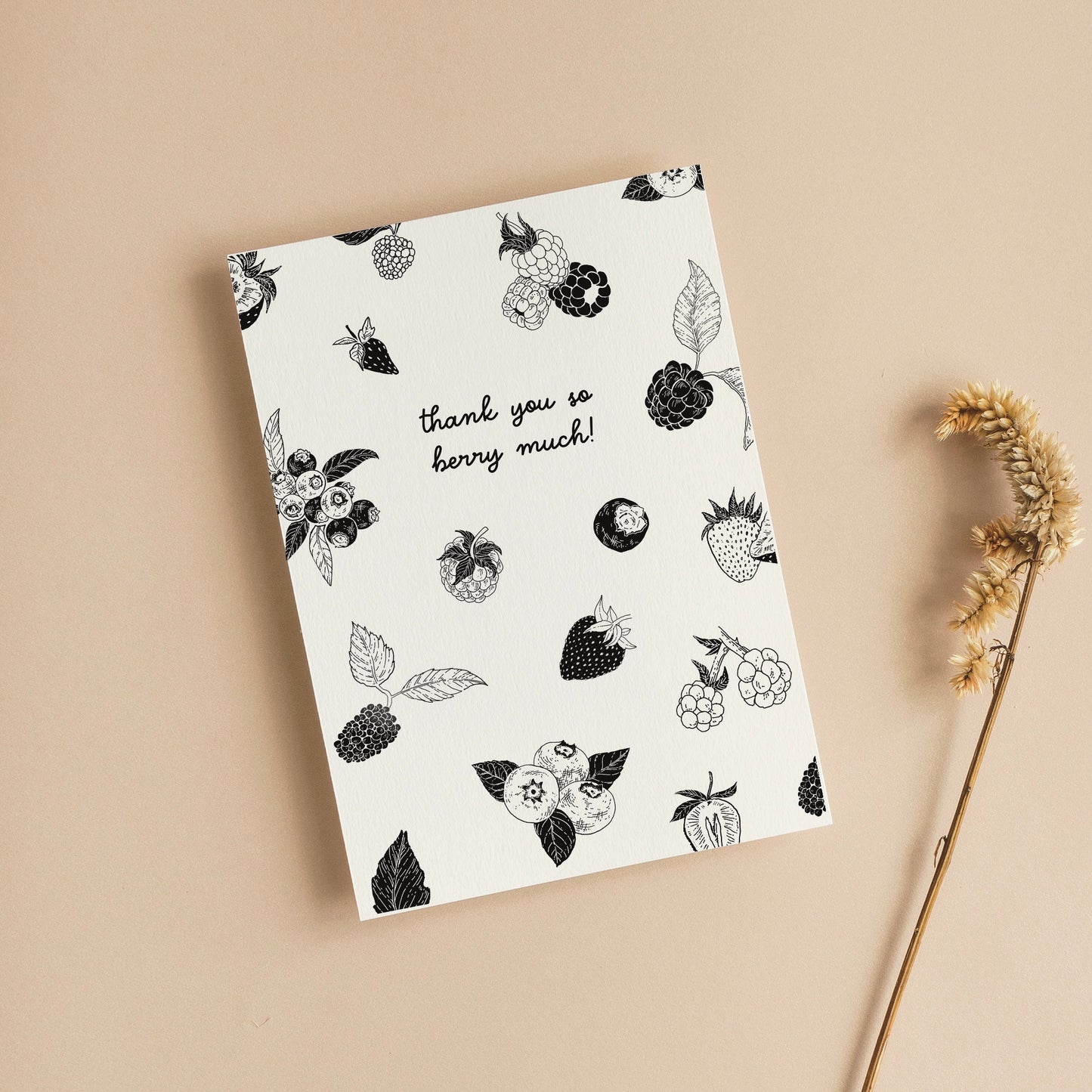 Thank You Berry Much Greeting Card