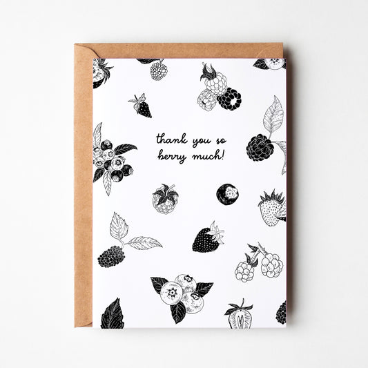 Thank You Berry Much Greeting Card