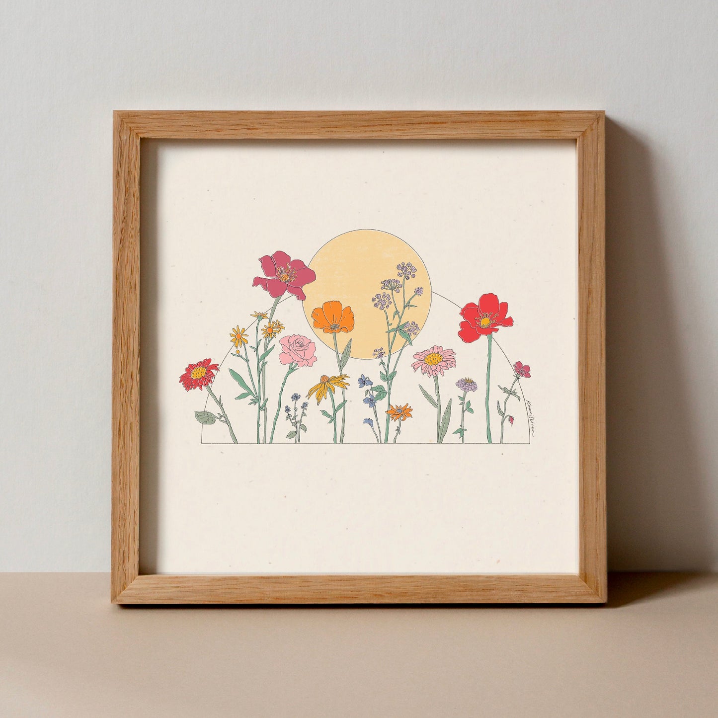 Wildflower Sun Art Print