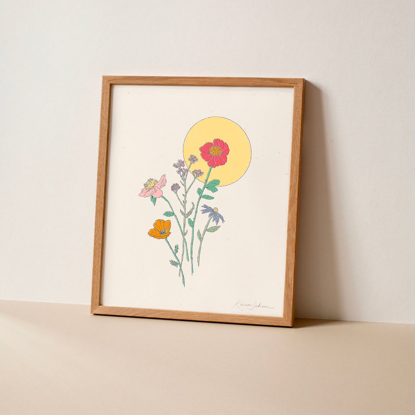 Wildflower Sun II Art Print