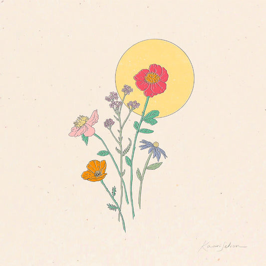 Wildflower Sun II Art Print