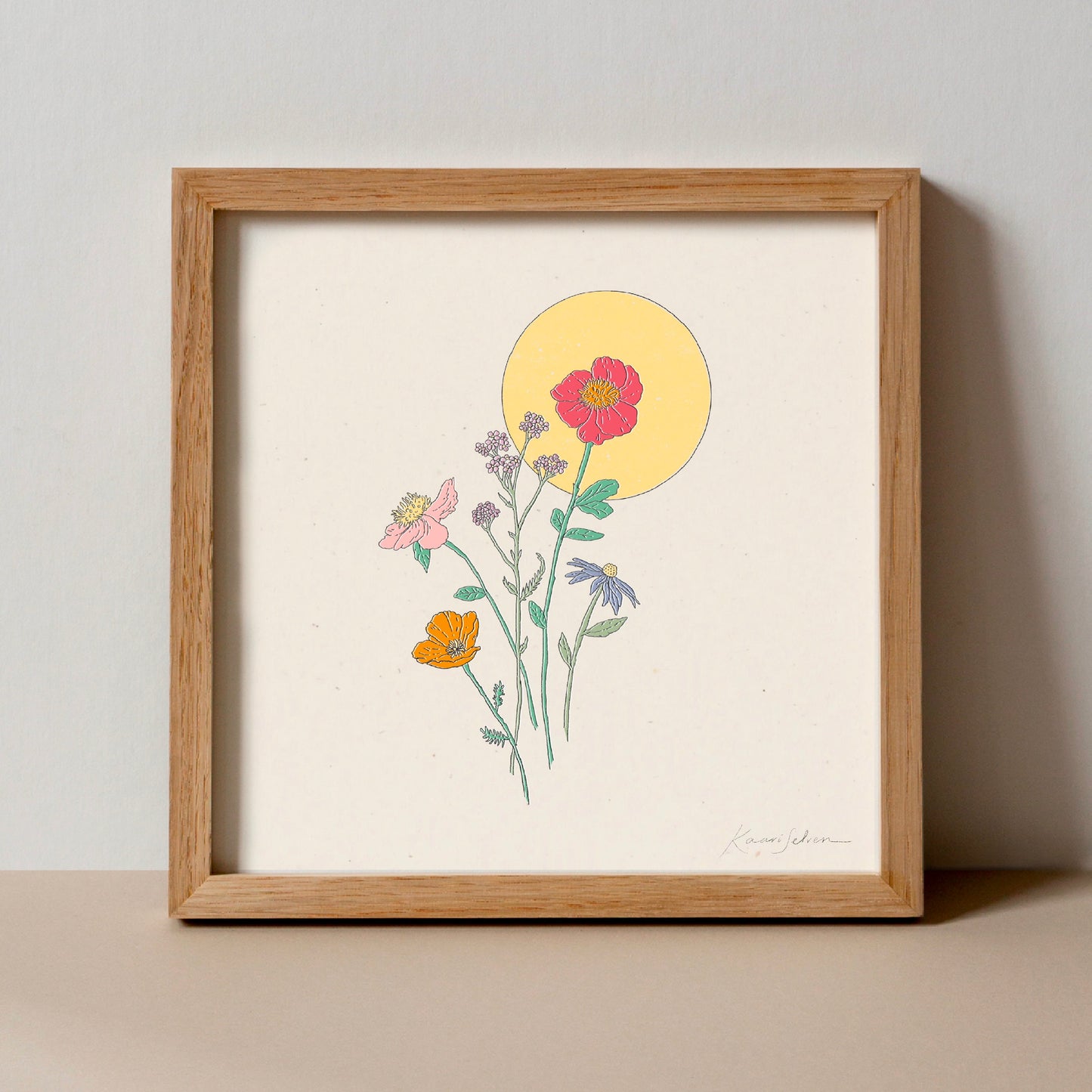 Wildflower Sun II Art Print