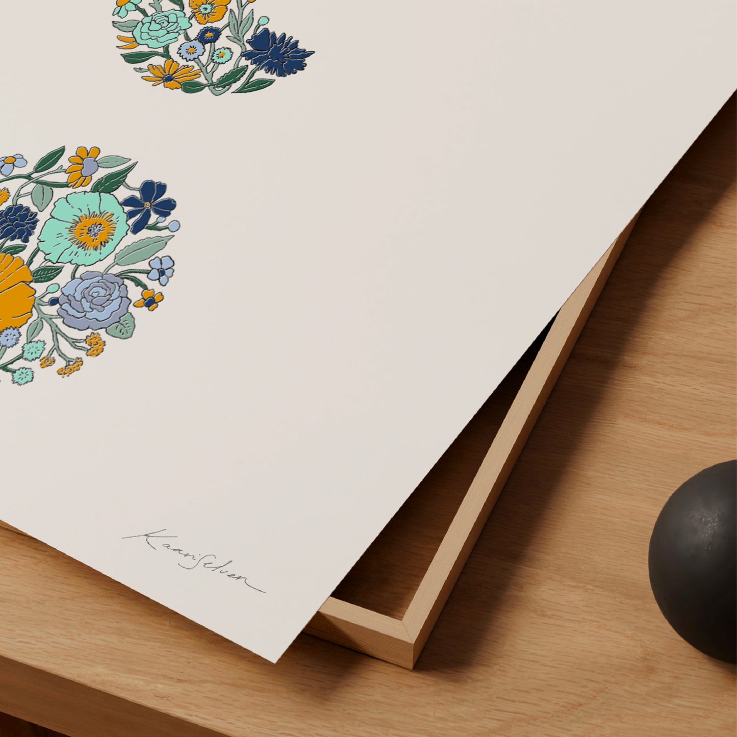 Moon Phase Blossoms Art Print
