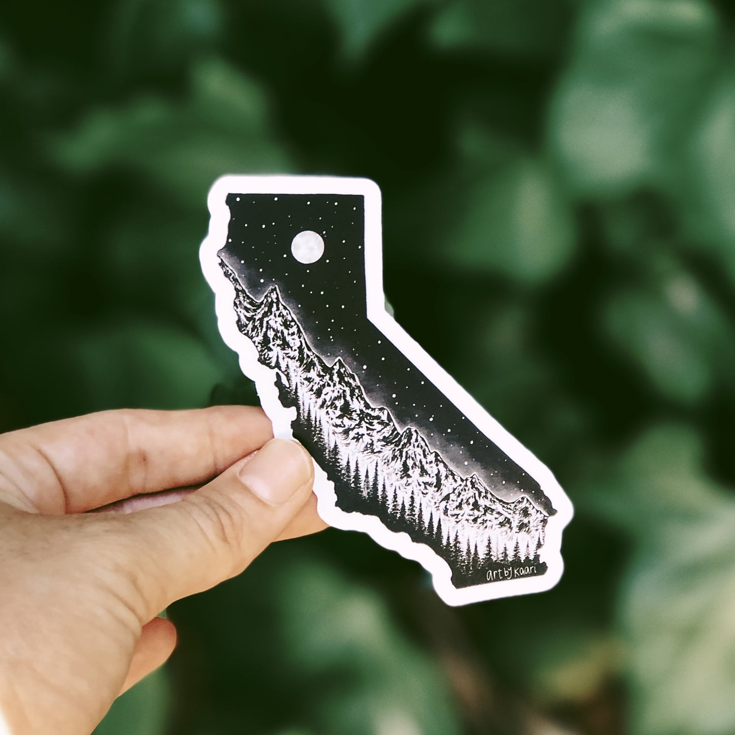California + Mountains Vinyl Sticker