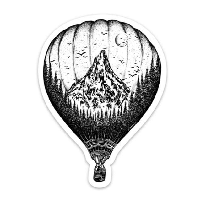 Hot Air Balloon Vinyl Sticker