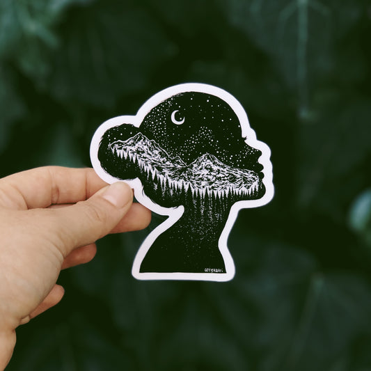 Mountainous Silhouette Vinyl Sticker