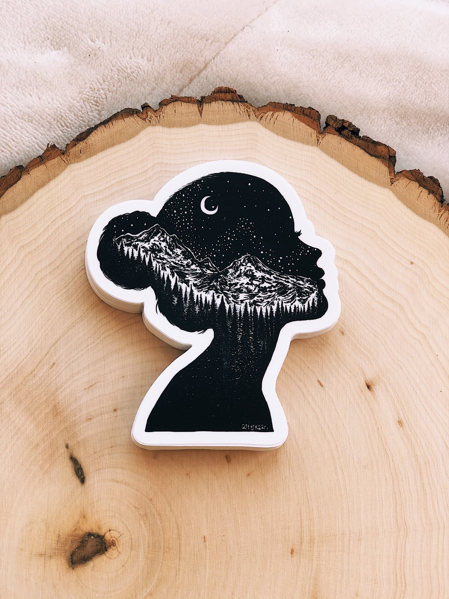 Mountainous Silhouette Vinyl Sticker