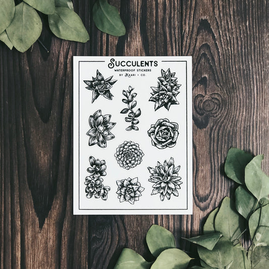 Succulent Varieties Sticker Sheet