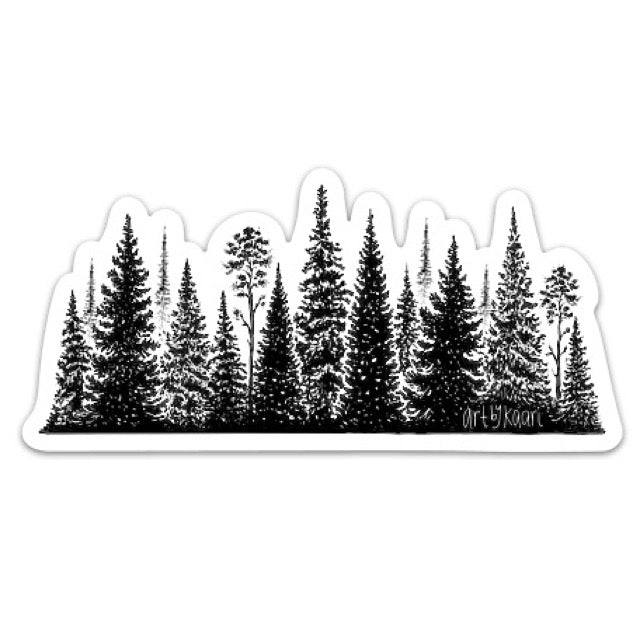 Treescape Line Vinyl Sticker