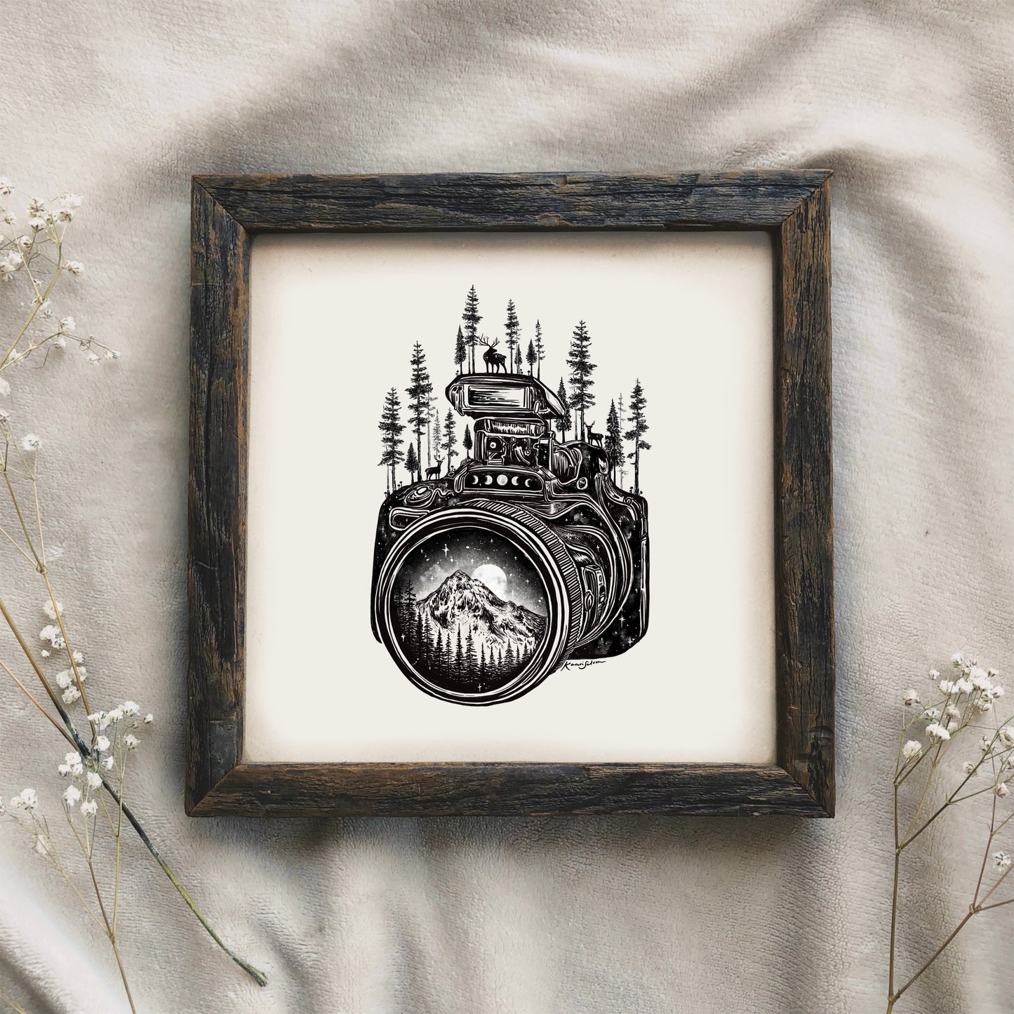 Forested Mountain Camera II Art Print