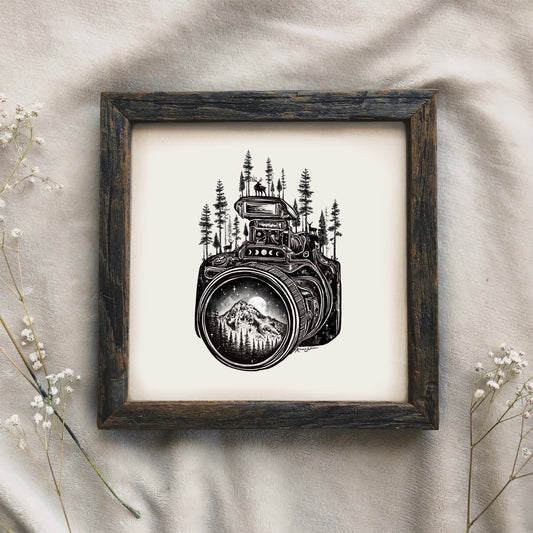 Forested Mountain Camera II Art Print