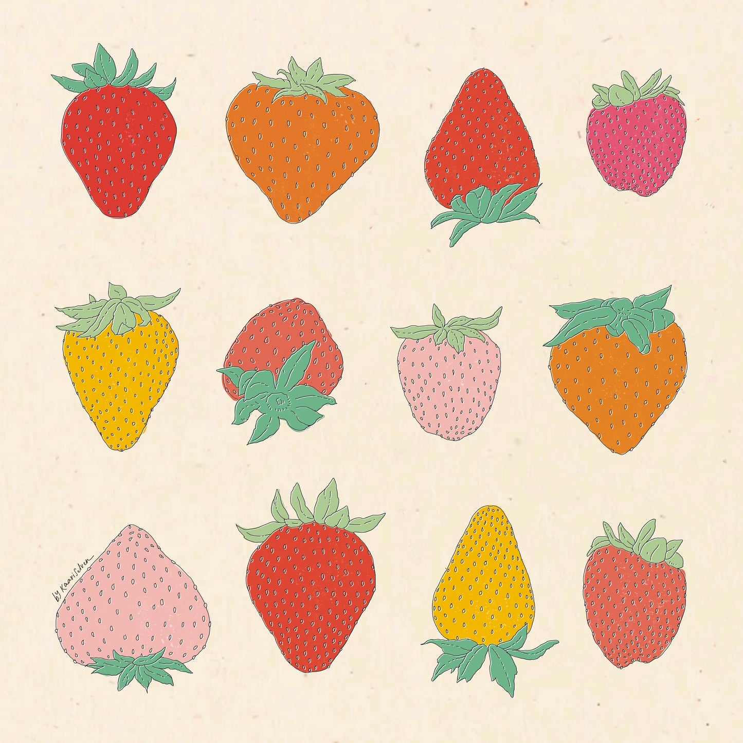 Just Strawberries Art Print
