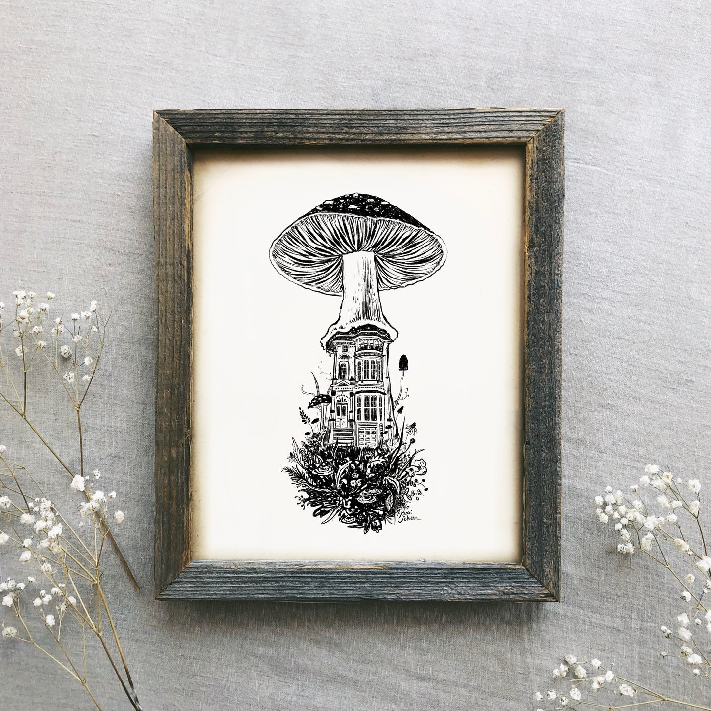 Mushroom House III Art Print