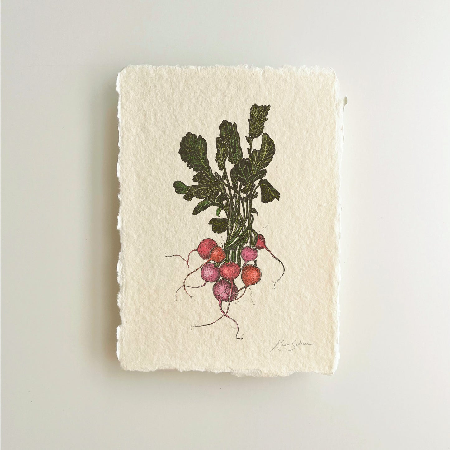 Bunch of Radishes Heirloom Art Print