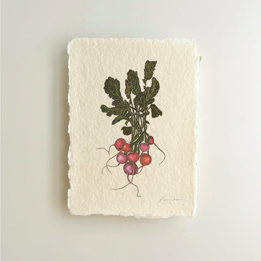Bunch of Radishes Heirloom Art Print