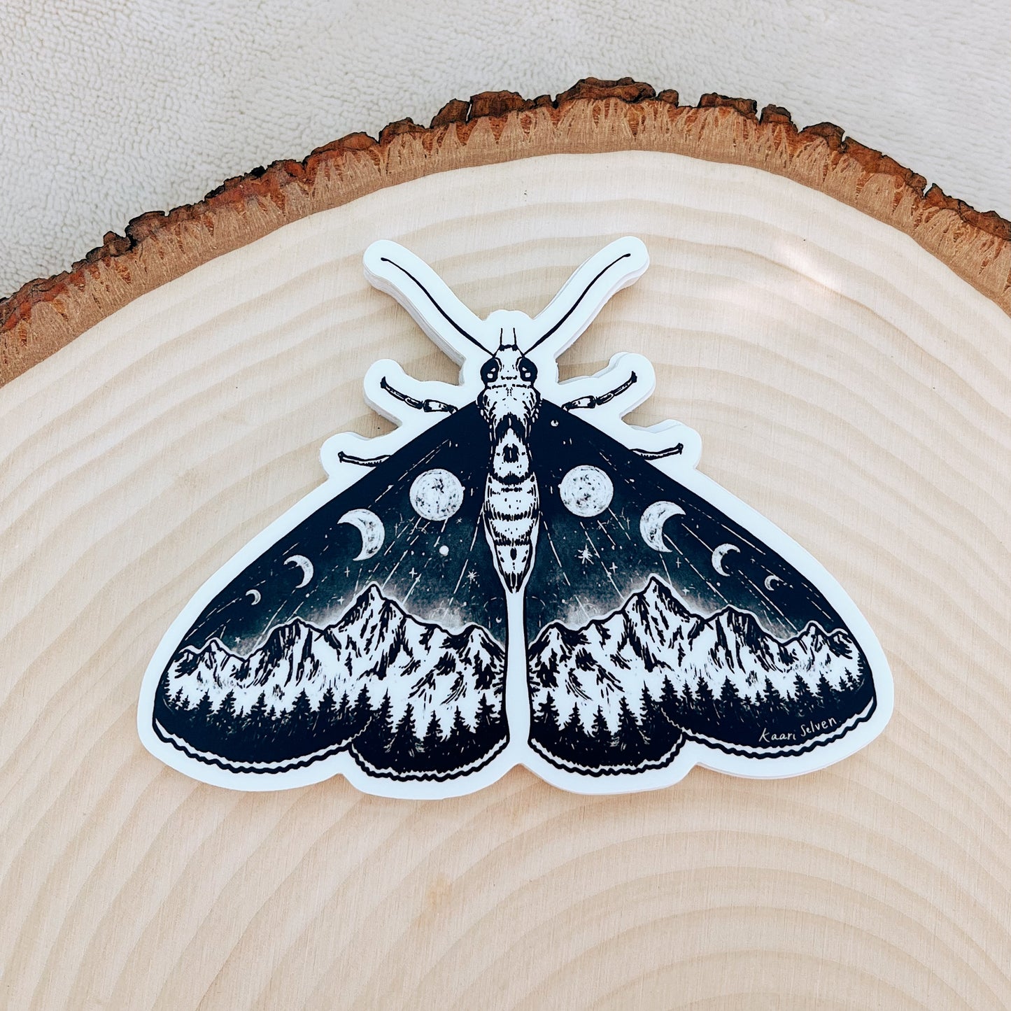Mountain Moth Vinyl Sticker