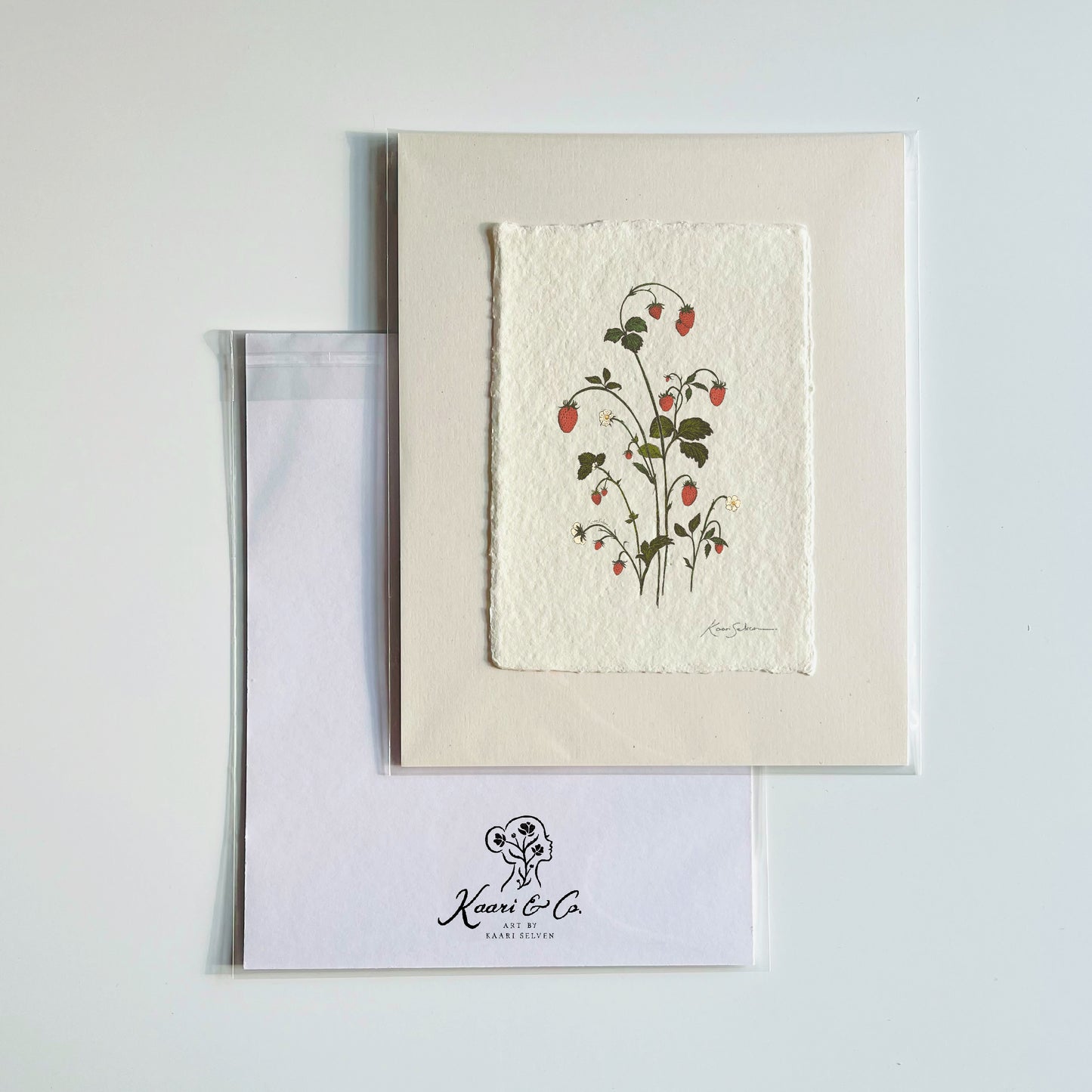 Strawberry Sprig Heirloom Art Print