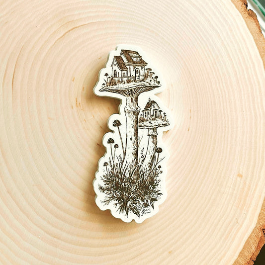 Mushroom House I Vinyl Sticker