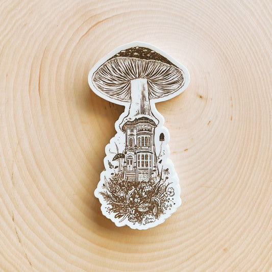 Mushroom House III Vinyl Sticker
