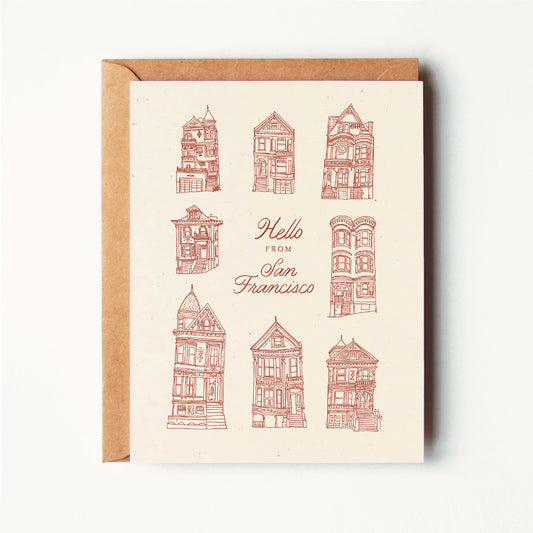 Hello From San Francisco, California Greeting Card