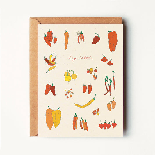 Hey Hottie - Chiles - Everyday Greeting Card