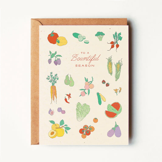 To A Bountiful Season - Garden Produce - Greeting Card