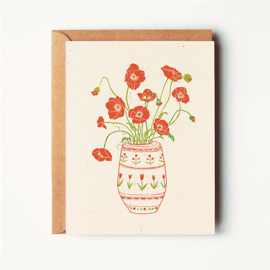 Cottage Floral Vase - Everyday Greeting Card